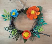 DIY Cricut Paper Flower Wreath